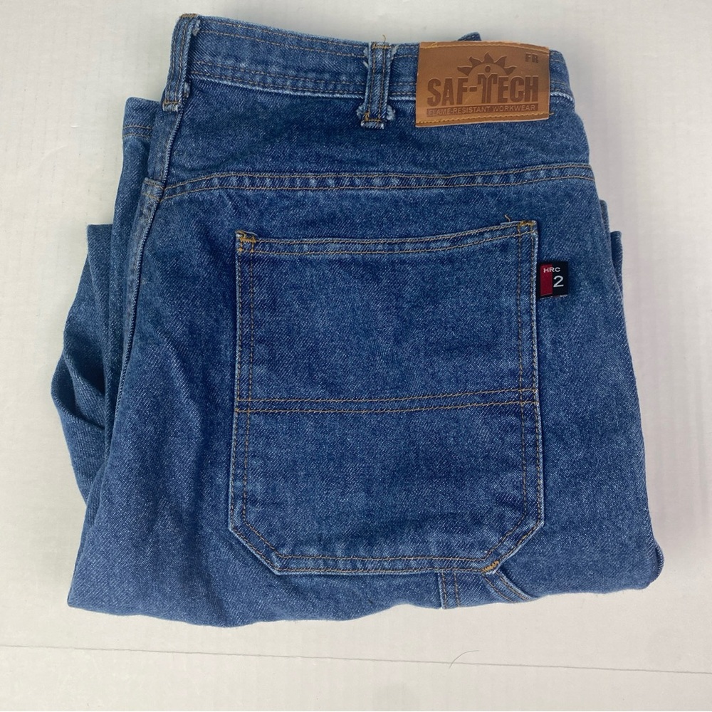 Saf-Tech Men’s 36x31 Jeans Blue Denim HRC2 Flame Resistant Workwear Industrial